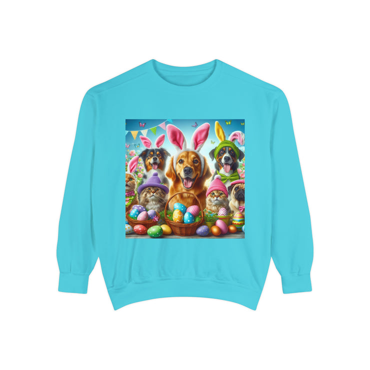 Easter Cats & Dogs Sweatshirt, Cats & Dogs Lover Sweater, Easter Cats & Dogs Gift, Cute Gift for Cat & Dog Lover, Cat & Dog Mom Shirt, Easter Graphic
