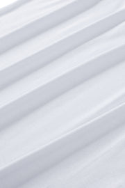 Camiseta sin mangas de cuello redondo de color blanco liso