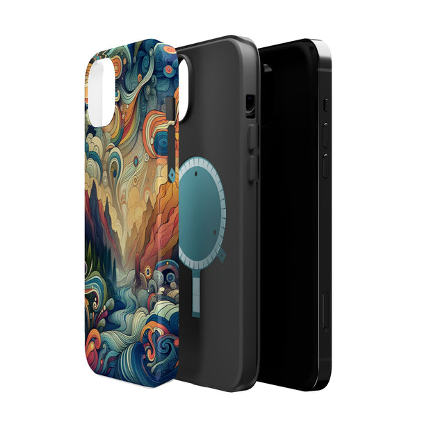 FASHION JUNKY - Groovy Psychedelic Magnetic Tough Phone Case
