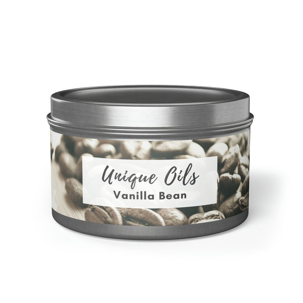 Unique Oils - Vanilla Bean Tin Candle