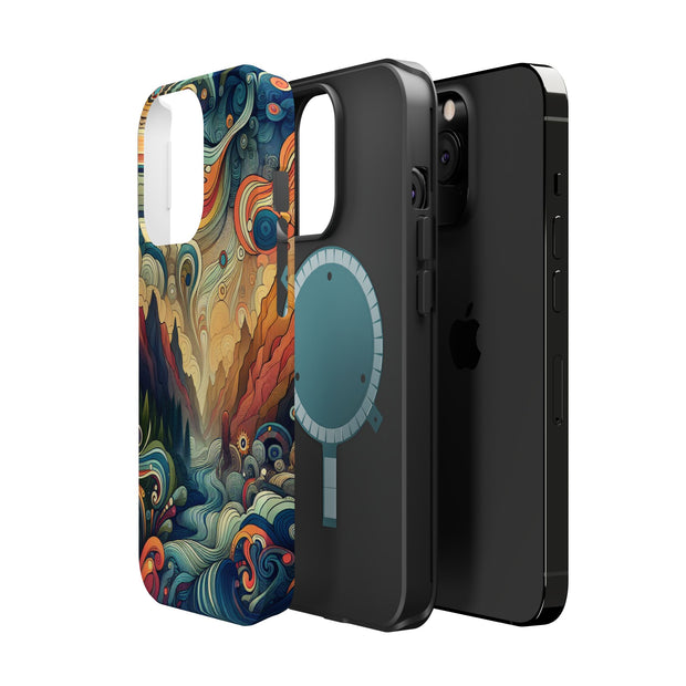 FASHION JUNKY - Groovy Psychedelic Magnetic Tough Phone Case