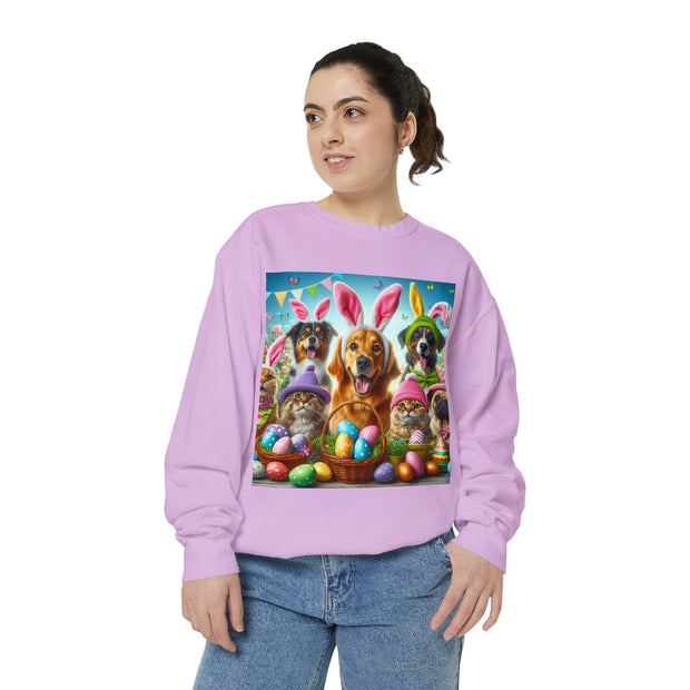 Easter Cats & Dogs Sweatshirt, Cats & Dogs Lover Sweater, Easter Cats & Dogs Gift, Cute Gift for Cat & Dog Lover, Cat & Dog Mom Shirt, Easter Graphic