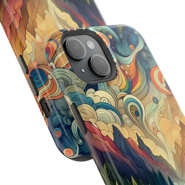 FASHION JUNKY - Groovy Psychedelic Magnetic Tough Phone Case