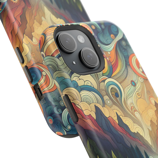 FASHION JUNKY - Groovy Psychedelic Magnetic Tough Phone Case