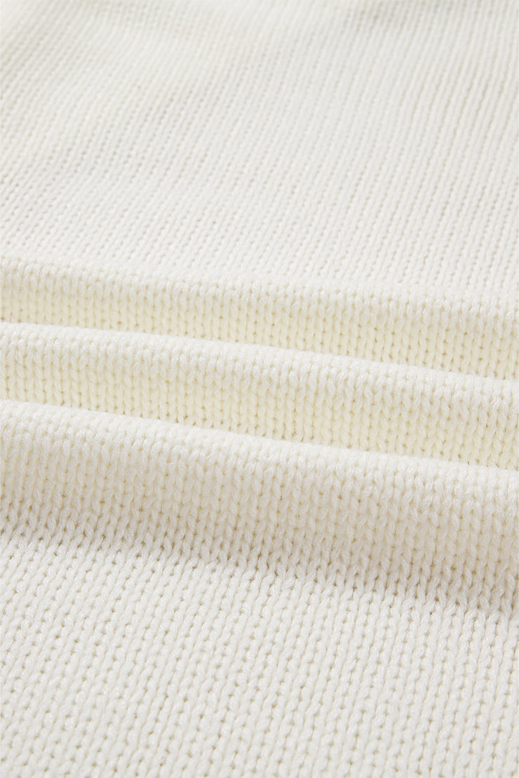 White Pumpkin Print Open Front Drop Shoulder Midi Cardigan