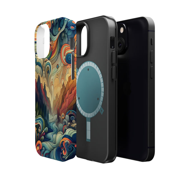 FASHION JUNKY - Groovy Psychedelic Magnetic Tough Phone Case