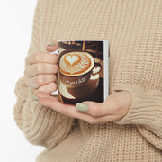 I Love You Latte Ceramic Mug 11 oz or 15 oz Romantic Gift for Coffee Lovers