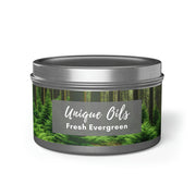 Unique Oils - Fresh Evergreen Tin Candle