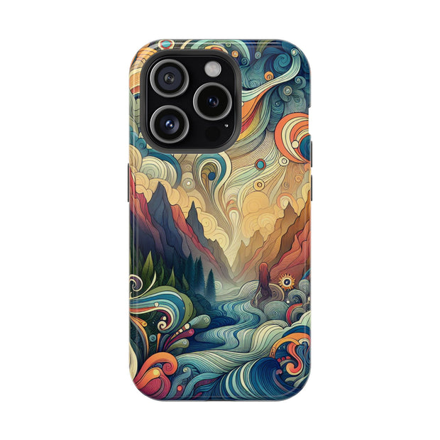 FASHION JUNKY - Groovy Psychedelic Magnetic Tough Phone Case