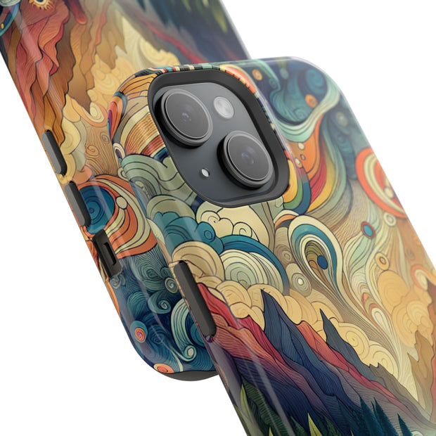 FASHION JUNKY - Groovy Psychedelic Magnetic Tough Phone Case