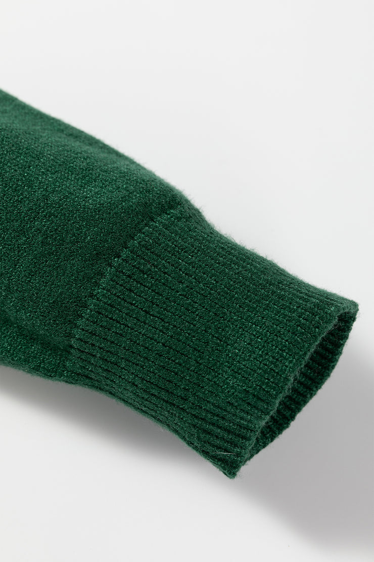 Blackish Green MERRY Letter Pattern Christmas Raglan Sleeve Sweater