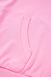 Bonbon Checkered Patchwork Kangaroo Pocket Half Zipper Hoodie