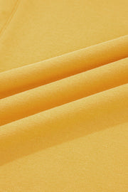 Citrus Pleated Balloon Sleeve Pullover Solid Sweatshirt