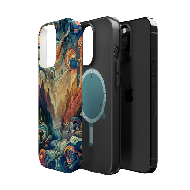 FASHION JUNKY - Groovy Psychedelic Magnetic Tough Phone Case
