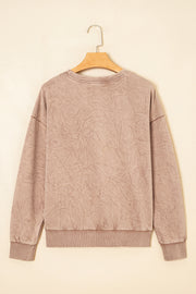 DUNE saved by grace Letter Embroidery Mineral Wash Loose Sweatshirt