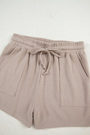 Jet Stream Textured Colorblock Patchwork Tee and Shorts Set