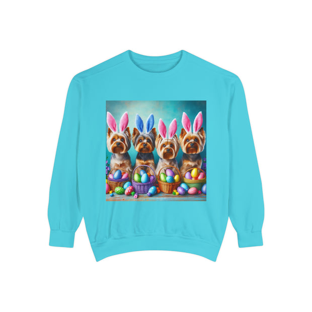 Dog Easter Sweatshirt, Easter Day Yorkie Shirt, Dog Lover Easter Sweatshirt, Dog Lover Gift, Yorkie Mom Shirt