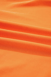 Grapefruit Orange Spooky Graphic Halloween Crew Neck Holiday Sweatshirt