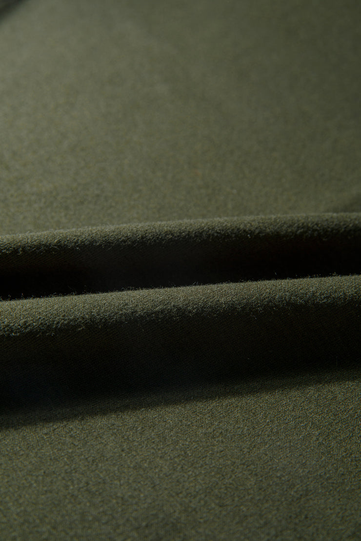 Four Leaf Clover Solid Color Extended Cuffs Long Sleeve Top