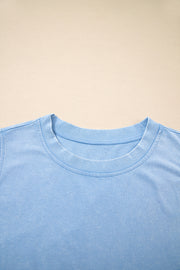 Myosotis 2 Pieces Mineral Wash Cotton Tank Top Lined Split Skirt Set