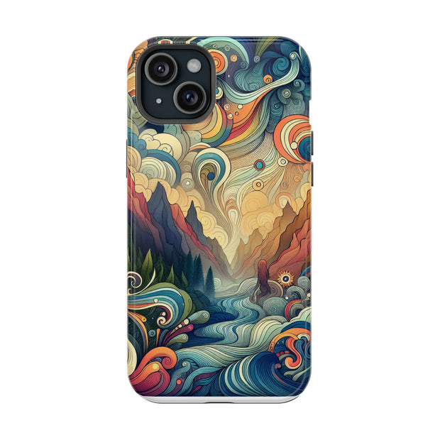 FASHION JUNKY - Groovy Psychedelic Magnetic Tough Phone Case