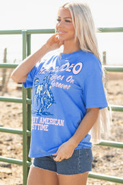 Camiseta gráfica Western Forever Rodeo azul cielo