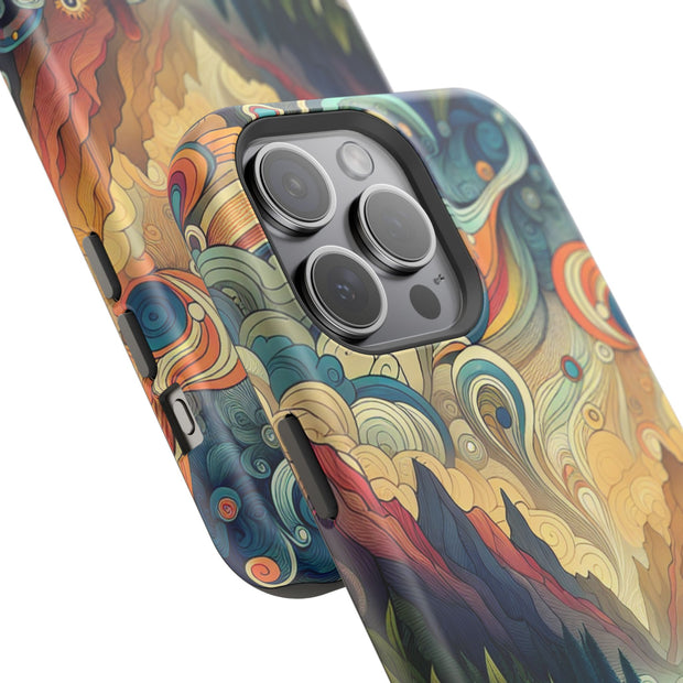 FASHION JUNKY - Groovy Psychedelic Magnetic Tough Phone Case