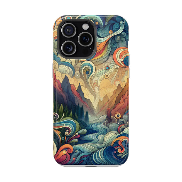 FASHION JUNKY - Groovy Psychedelic Magnetic Tough Phone Case