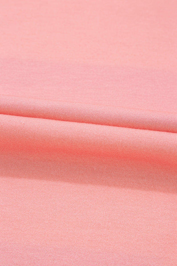 Light Blue Colorblock Striped Drop Shoulder Loose Top