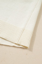 White Sequined Bow Graphic Christmas Holiday Sweater