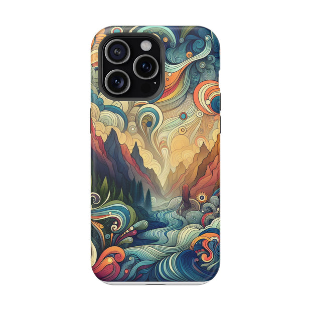 FASHION JUNKY - Groovy Psychedelic Magnetic Tough Phone Case