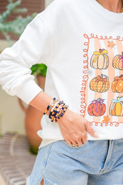 Russet Orange 7pcs Game Day Football Stackable Bracelet Set