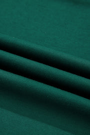 Evergreen Varsity Striped Sleeve Drop Shoulder Sweatshirt and Short Set