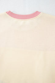 Meadow Mauve Colorblock Patchwork Drop Shoulder Sweatshirt