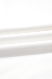 Camiseta oversize de media manga con patchwork y bloques de color blanco