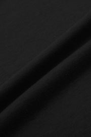 Black Solid Slim-fit V Neck Tank Top