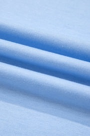 Beau Blue Striped Patch Front Casual Tee