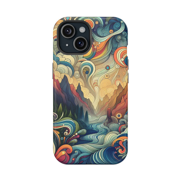 FASHION JUNKY - Groovy Psychedelic Magnetic Tough Phone Case
