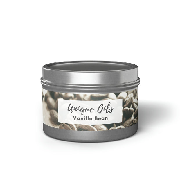 Unique Oils - Vanilla Bean Tin Candle