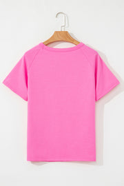 Camiseta informal con parche frontal a rayas Bonbon