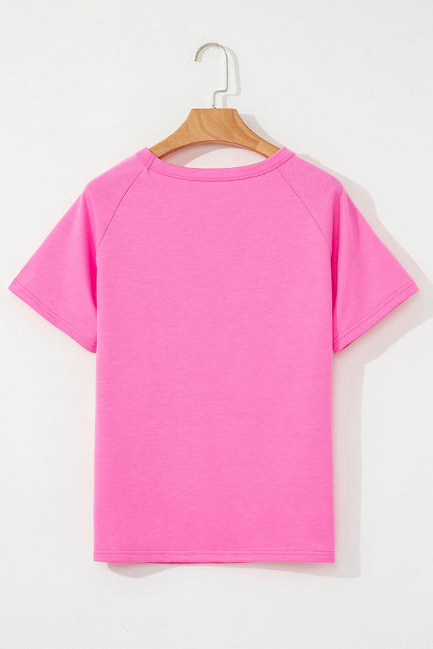 Camiseta informal con parche frontal a rayas Bonbon