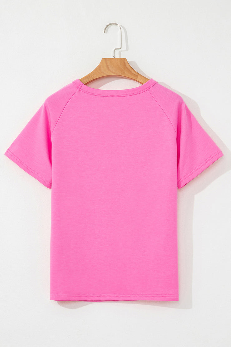 Camiseta informal con parche frontal a rayas Bonbon