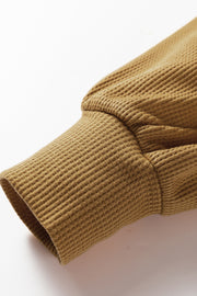 Chestnut Lace Long Sleeve Textured Pullover