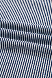 Blue Stripe Color Block Patchwork Dolman Oversize Tunic Sweater