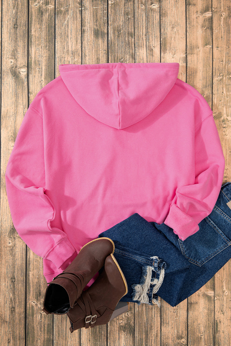 Sudadera con capucha gruesa con cordón y bolsillo tipo canguro con forro polar Bonbon