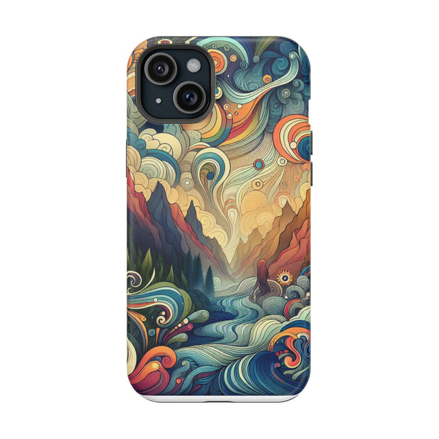 FASHION JUNKY - Groovy Psychedelic Magnetic Tough Phone Case