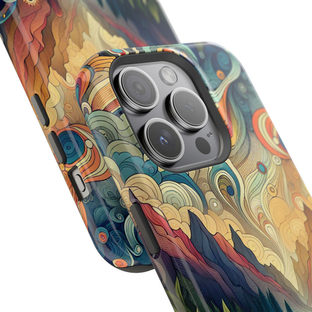 FASHION JUNKY - Groovy Psychedelic Magnetic Tough Phone Case