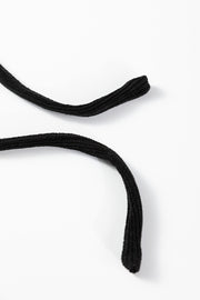 Black Solid Color Textured Knit Drop Shoulder Pullover Drawstring Shorts Set