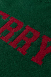 Blackish Green MERRY Letter Pattern Christmas Raglan Sleeve Sweater