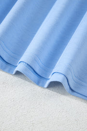 Beau Blue Striped Patch Front Casual Tee